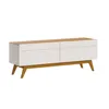 Rack Classic 146 - 2 cajones - Off White y Natural en Blanco - Muebles para TV, Uruguay | NYR, vista 1 de 3