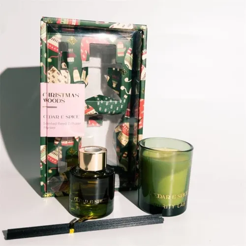SET VELA + DIFUSOR PURITY LAB CEDAR & SPICE - Velas y Portavelas, Uruguay | Decohogar