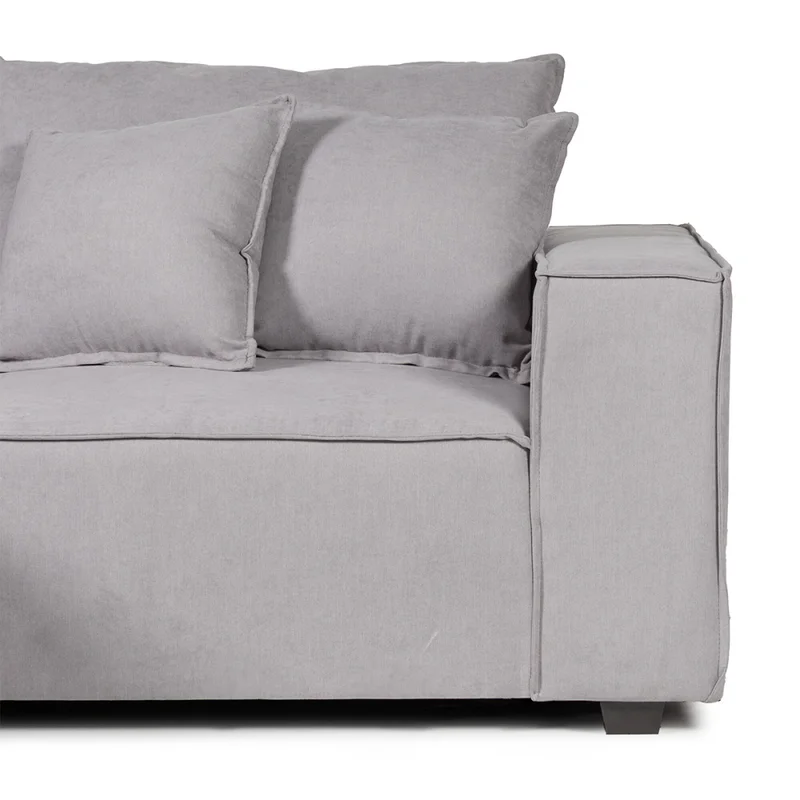 Sofá Modular Maia (3 módulos) - Tela Microfibra - 12074 (Ceniza) en Gris - Sillones y sofás, Uruguay | NYR, vista 3