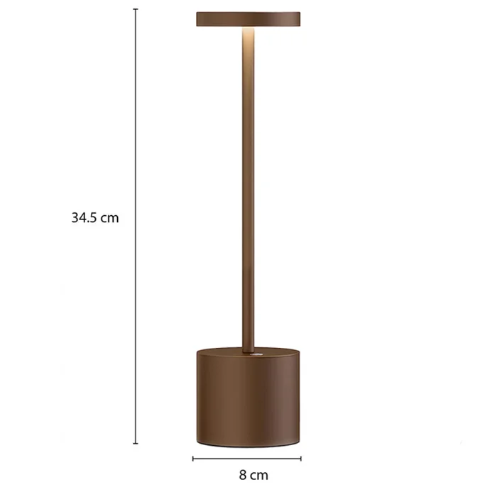 Lámpara de Mesa Panamá Portátil Recargable Dimerizable Brown en Marrón - Lámparas de mesa, Uruguay | Serlux, vista 5