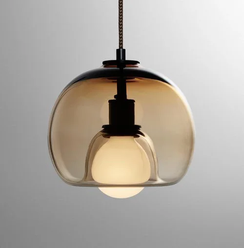 LUMINARIA ODILE AMBER en Marrón - Lámparas colgantes, Uruguay | Berlina Store