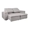 Sofa Retractil 3 Cuerpos Tela Gris Atlanta Gris Osc en Gris - Sillones y sofás, Uruguay | Divino, vista 6 de 9