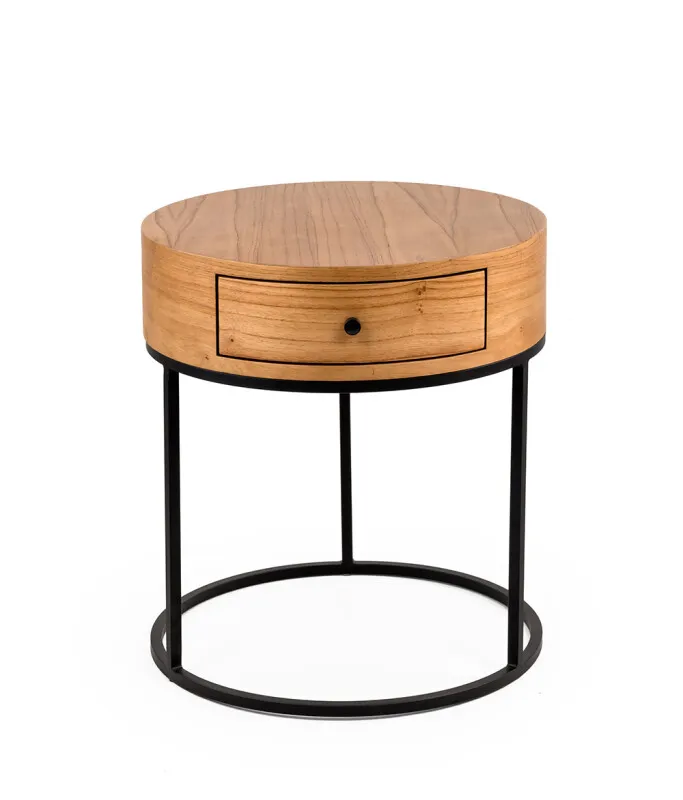 MESA DE LUZ PETRA CINAMOMO 51X51X54H en Madera natural - Mesas de luz, Uruguay | Vinibel