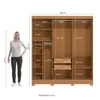 Ropero 3 Puertas Corredizas 180CM - Turin en Madera natural - Roperos y placares, Uruguay | Balton, vista 11 de 11