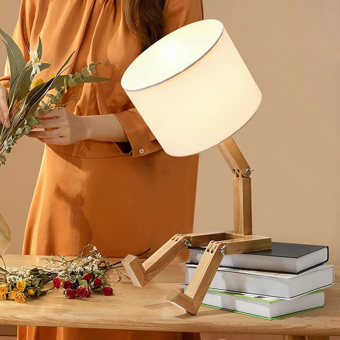 Lámpara De Mesa Lulú en Madera natural - Lámparas de mesa, Uruguay | Serlux, vista 6