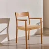 Silla Yalia de madera maciza de roble con acabado natural y asiento de cuerda FSC 100% en Marrón - Sillas, Uruguay | Kavehome, vista 2 de 10