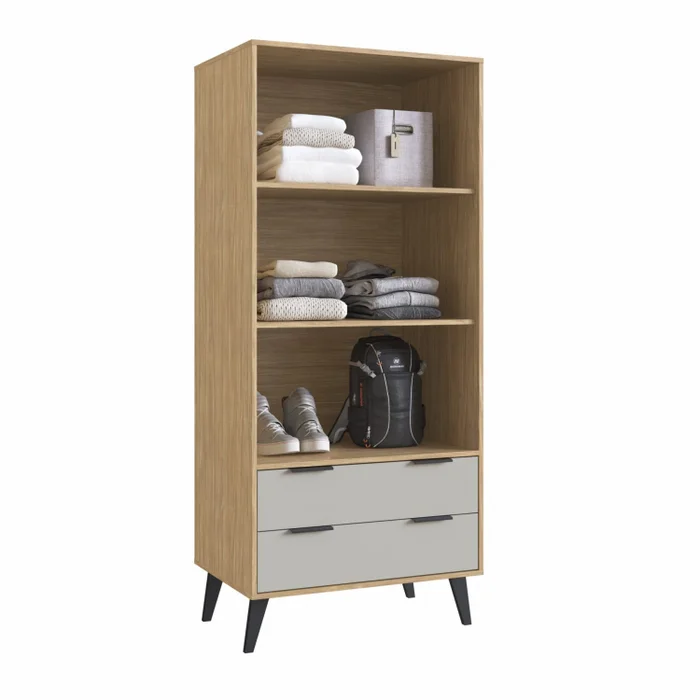 Ropero 2 Puertas 2 Cajones Con Patas Estilo Nórdico Mdp - Roperos y placares, Uruguay | Muebles Express, vista 2