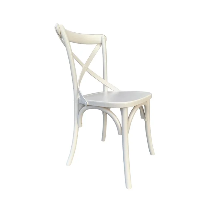 SILLA CROSS 46x42x87CM ASIENTO EN MADERA BLANCO en Blanco - Sillas, Uruguay | Koz, vista 2