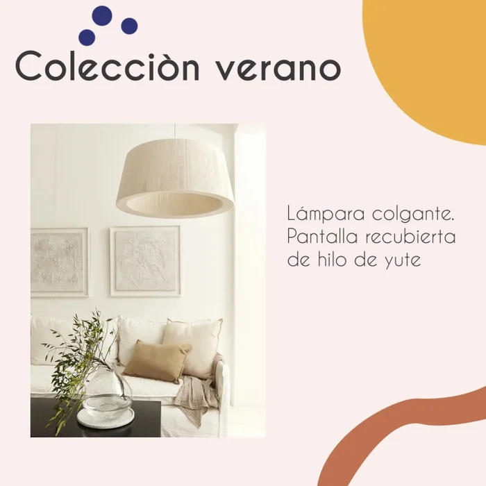 Colgante Cónico ancho en hilo en Blanco - Lámparas colgantes, Uruguay | La Perla, vista 3