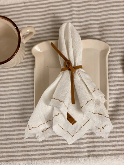 Servilletero Lazos – Kit x6 en Suela claro - Textiles, Uruguay | Dreams On Time