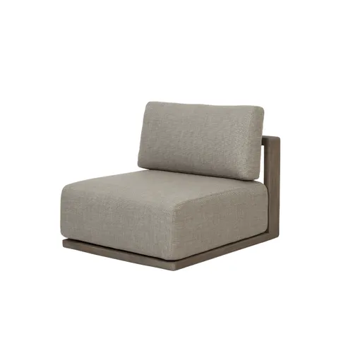 MODULO LUCIANO OUTDOOR TEKA GRIS CON ALMOHADONES en Gris - Muebles para el exterior, Uruguay | Masinfinito Casa