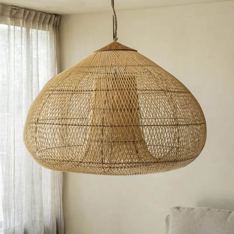 Lámpara de techo Vicky natural en Madera natural - Lámparas colgantes, Uruguay | De Arcos
