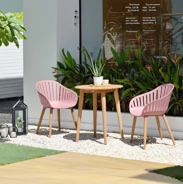Juego de Mesa y sillas de Jardín - Nassau - Rosa en Rosa - Muebles para el exterior, Uruguay | Rústico Hogar, vista 2
