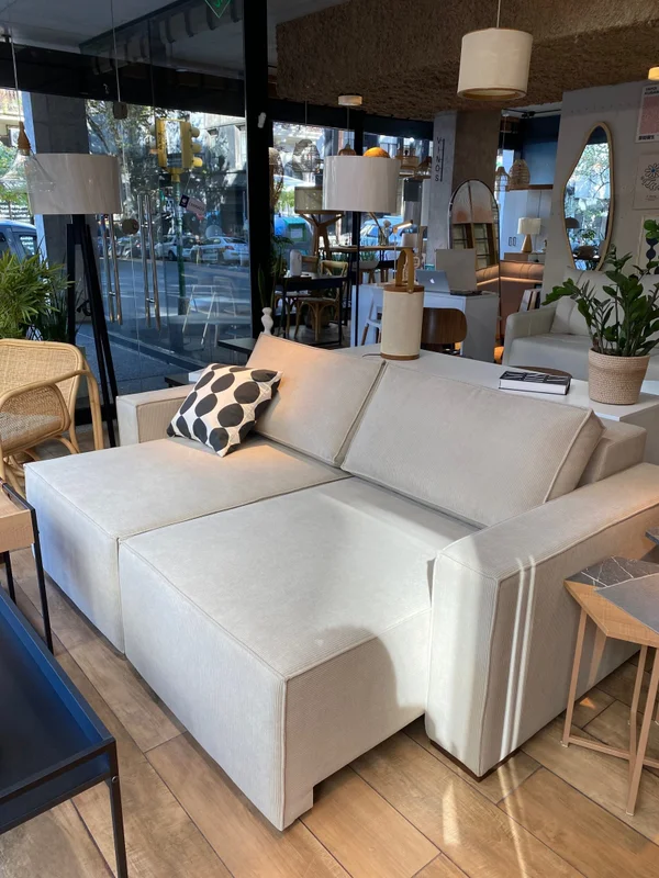 Sofá Retráctil España 3 Cuerpos (210cm) EASY CLEAN – Crudo en Beige - Sillones y sofás, Uruguay | Berna Home, vista 4