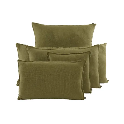 ALMOHADON CALIFORNIA LINO en Verde oliva - Textiles, Uruguay | Masinfinito Casa