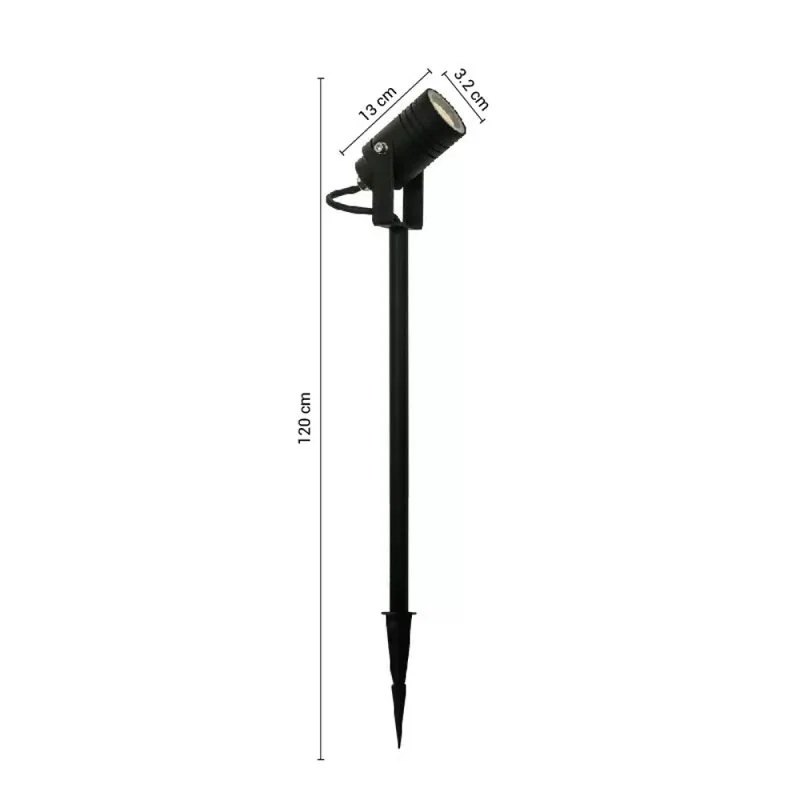 Luminaria Pincho de Exterior Girona 6W en Negro - Lámparas de pie, Uruguay | Serlux, vista 5