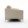 SOFA 2 CUERPOS - 100% CUERO - MODELO SANTIAGO - COLOR PERLA - PATAS CHAMPAGNE en Beige - Sillones y sofás, Uruguay | Champagne Home, vista 3 de 5
