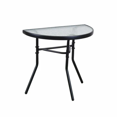 Mesa de Vidrio templado esmerilado en Negro - Muebles para el exterior, Uruguay | Rústico Hogar