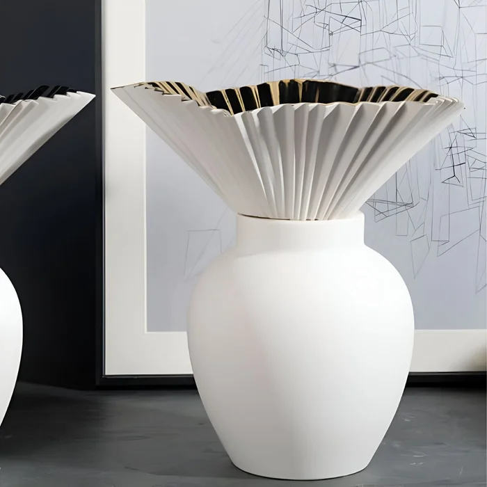 JARRON PETALO Blanco en Blanco SKU - Decoración, Uruguay | Viasono, vista 2