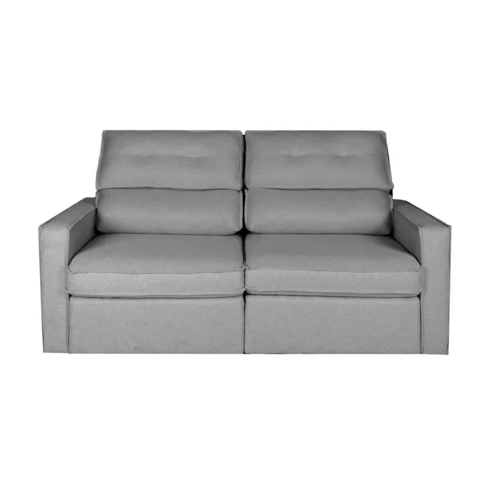 Sofa Retractil 2 Cuerpos Tela Gris Ambar en Gris - Sillones y sofás, Uruguay | Divino, vista 2