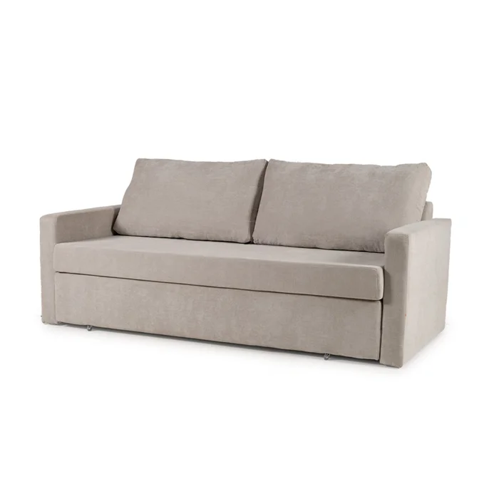Sofá Cama Lucca - Tela Microfibra - Berlin 05 (Ceniza) en Gris - Sillones y sofás, Uruguay | NYR