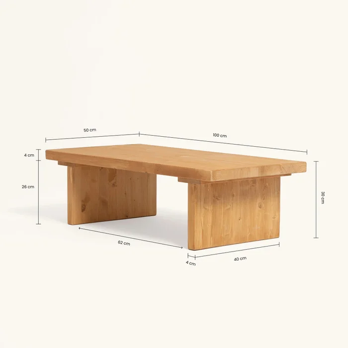 Mesa de centro Tara en Madera natural - Mesas de living, Uruguay | Tree House Deco, vista 5