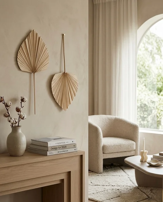 Hoja Modelo Junco en Madera natural - Decoración de pared, Uruguay | Indrana
