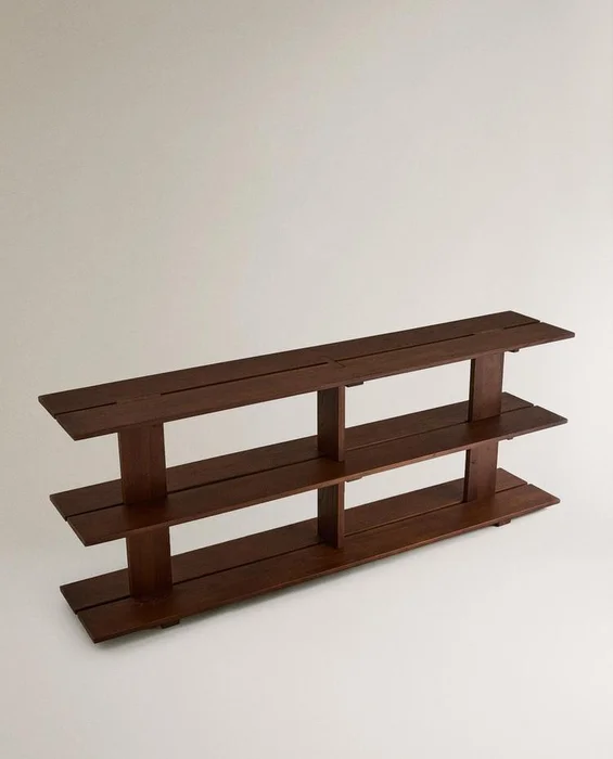 ESTANTERÍA MADERA OLMO TRES BALDAS en Marrón - Estantes y repisas, Uruguay | Zara Home, vista 3