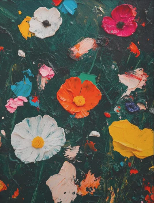 Flores Pintadas en Multicolor - Láminas, Uruguay | Mara Estudio