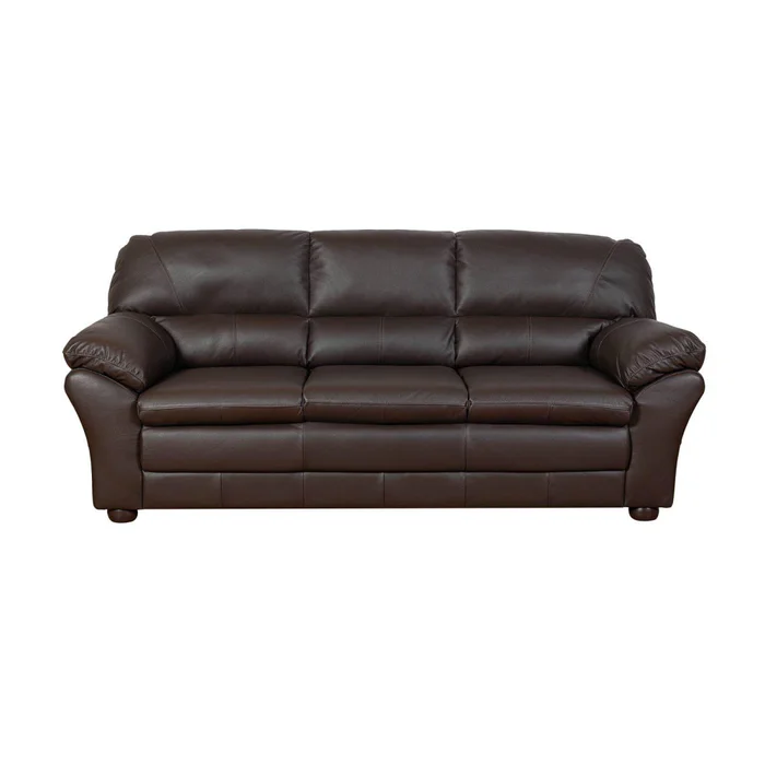 Sillón 3 Cuerpos Cuero Marron Florencia Choc. en Marrón - Sillones y sofás, Uruguay | Divino, vista 3