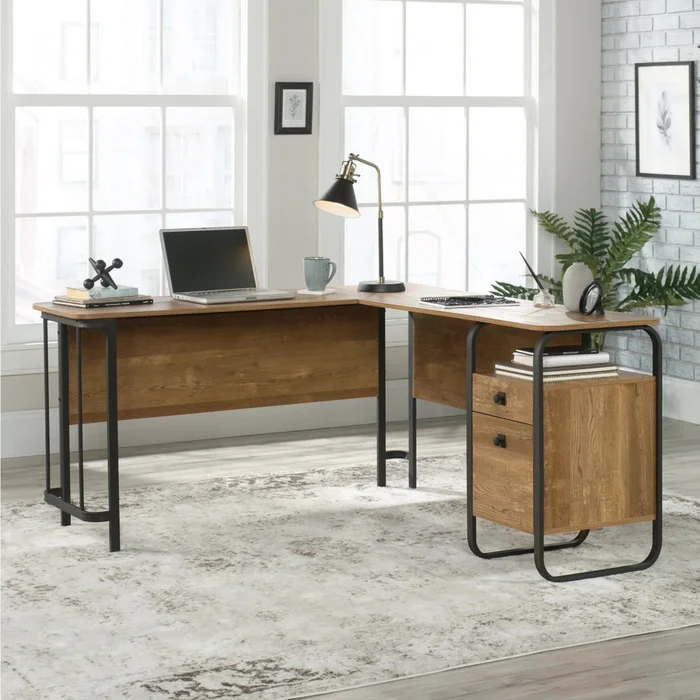 Escritorio Esquinero en L - Sauder en Madera natural - Escritorios, Uruguay | Ecowood, vista 2