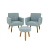 Kit 2 Poltrona + Puff Havana Azul - Sillones y sofás, Uruguay | Ecowood, vista 1 de 9