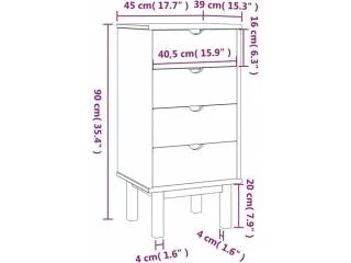 Cajonera 4 C Mel/gris Linea Nordica en Madera Maciza en Madera natural - Cómodas, Uruguay | Quesal, vista 11