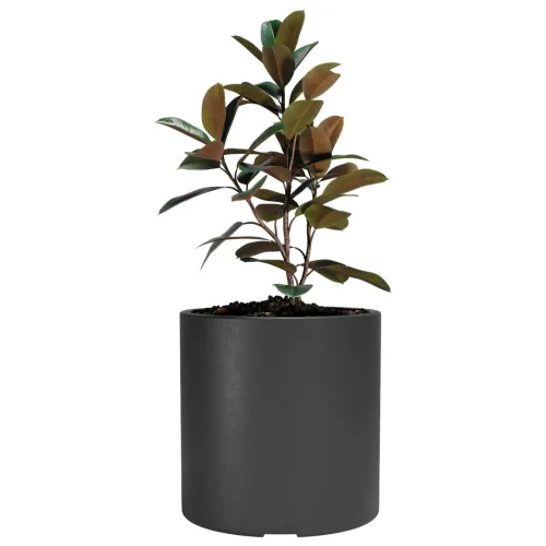 Macetero Cilindro 40 Negro Alto 40cm x 40cm diametro, 50 lts en Negro - Macetas, Uruguay | Champagne Home