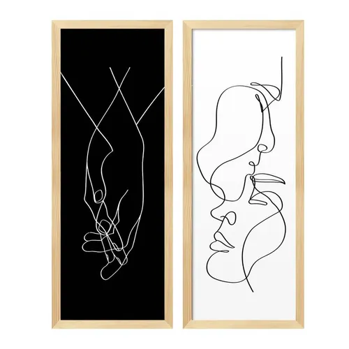 Set 2 Cuadros / Láminas con marco Abstracto 4 - Decoración de pared, Uruguay | Alta Gracia Deco