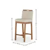 Taburete Dani - Tela Rústica - 201-G2 (Beige) en Beige - Butacas, banquetas y puffs, Uruguay | NYR, vista 6 de 6