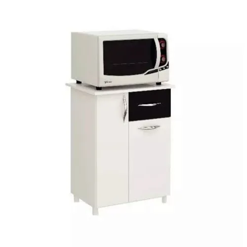 Mueble Cocina Multiuso Microondas 2 Puertas 1 Cajon 506 en Blanco, Uruguay | Soy Hogar