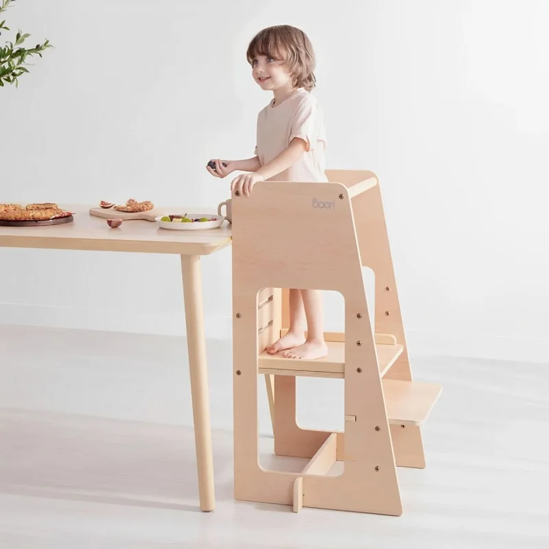 BANCO LEARNING TOWER BEIGE en Madera natural - Butacas, banquetas y puffs, Uruguay | Viasono, vista 3