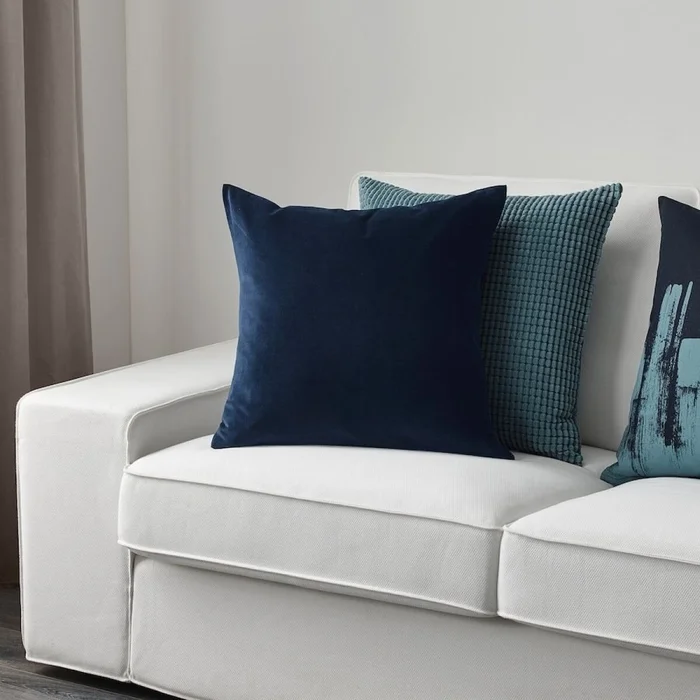 ALMOHADON VELVET 40x40CM AZUL MARINO en Azul - Textiles, Uruguay | Decohogar, vista 3