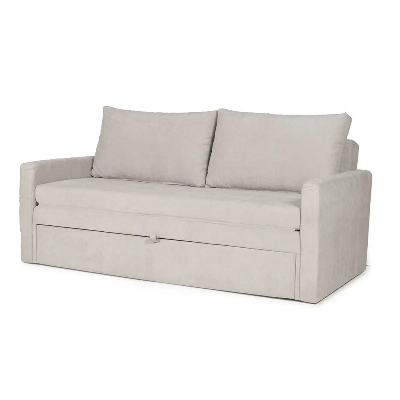 Sofá Cama Wey - Tela Microfibra - Kruger 02-152 (Beige) en Beige - Sillones y sofás, Uruguay | NYR