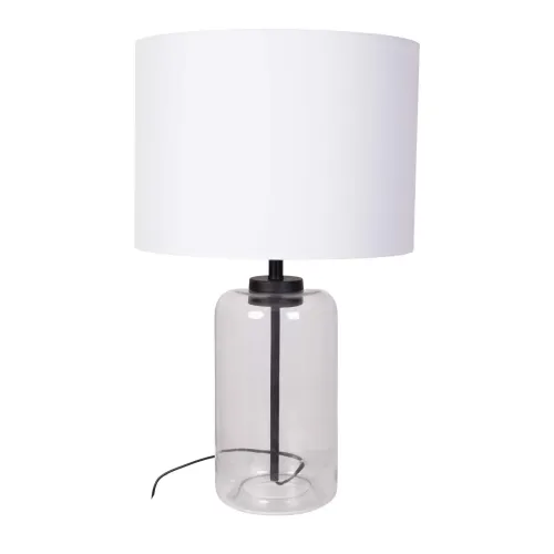 Lámpara De Mesa Ml2345 Transparente Vidrio Ml234562 en Blanco - Lámparas de mesa, Uruguay | Divino