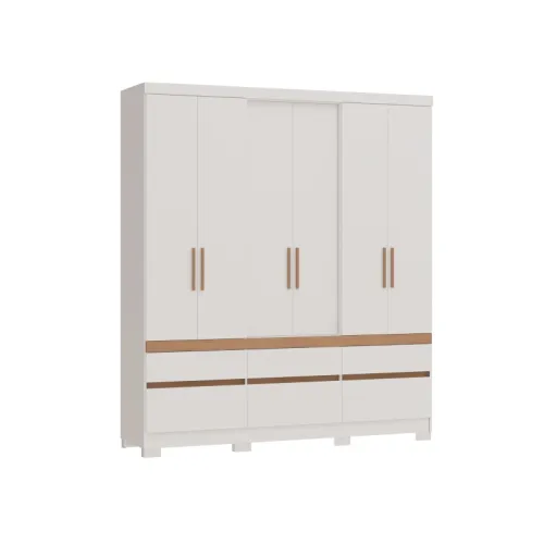 Ropero 6 Puertas 6 Cajones Cronos Blanco en Blanco - Roperos y placares, Uruguay | Albanés
