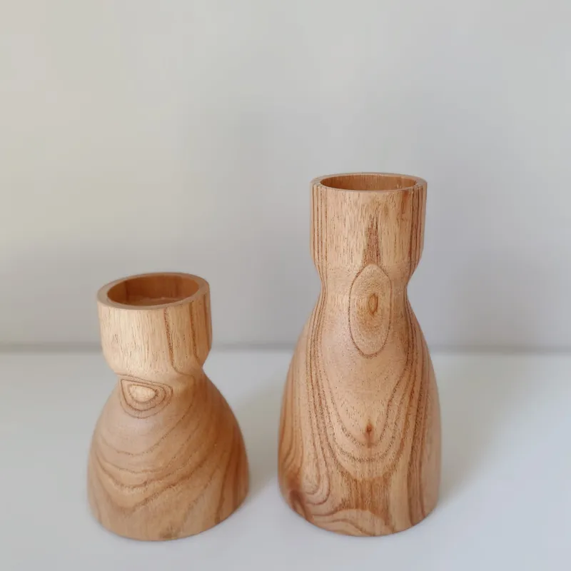 Candelabros de madera maciza Set x2 - Decoración, Uruguay | Dreams On Time
