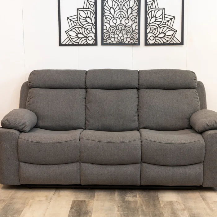 Reclinable Drink Gris 3 cuerpos — Serra Amoblamientos en Gris - Sillones y sofás, Uruguay | Serra Amoblamientos