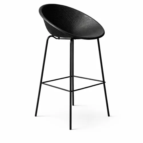 BANQUETA ALTA PANAL NEGRA PP/METAL en Negro - Butacas, banquetas y puffs, Uruguay | Alfa Ventas