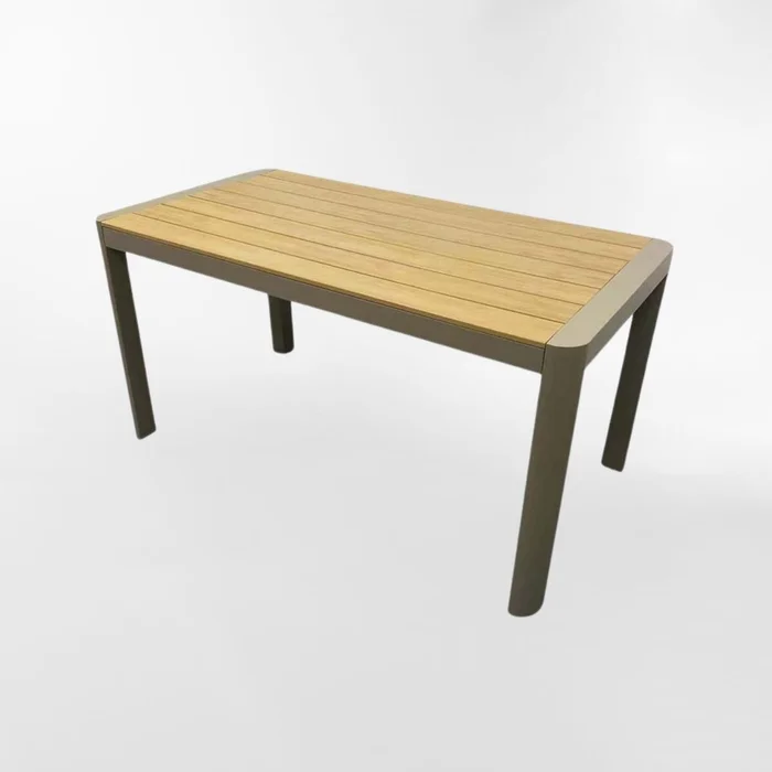 MESA DE EXTERIOR BRONTE Gris RECTANGULAR en Madera natural - Mesas de comedor, Uruguay | Viasono, vista 3