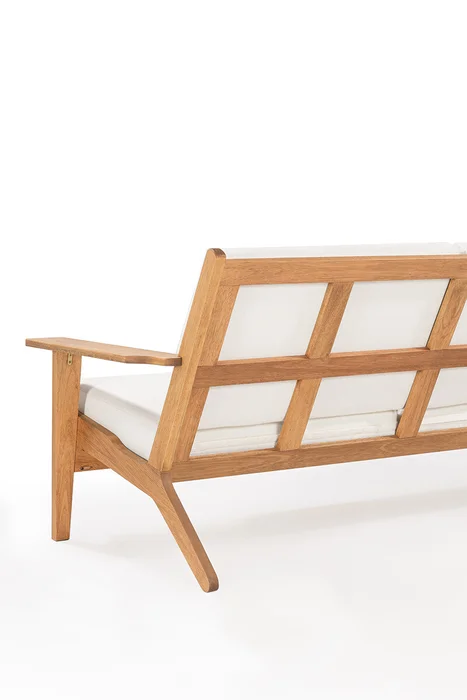 SOFA LOTUS 3 LUGARES ACQUABLOCK CRUDO 185x87x86CM JATOBA en Madera natural - Muebles para el exterior, Uruguay | Vinibel, vista 4