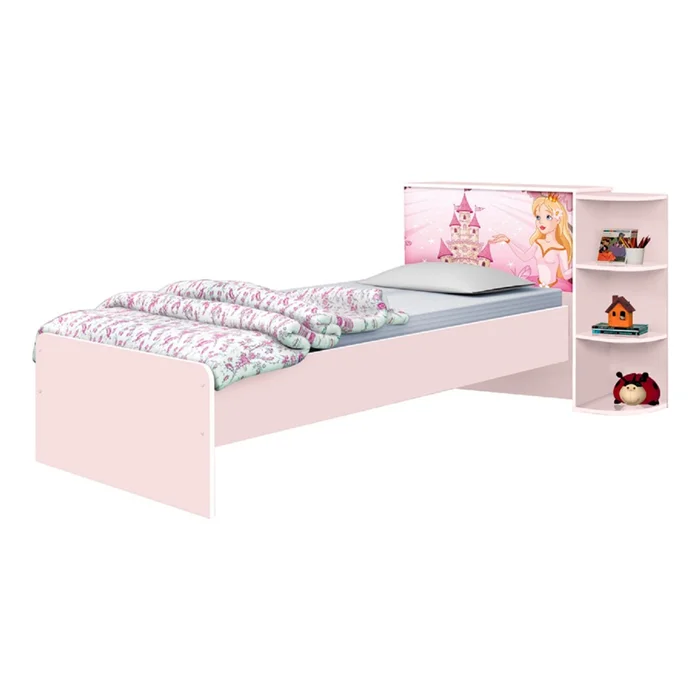 Cama Para Niños 1 Plaza Diseño Princesa Infantil en Rosa - Muebles, Uruguay | Soy Hogar