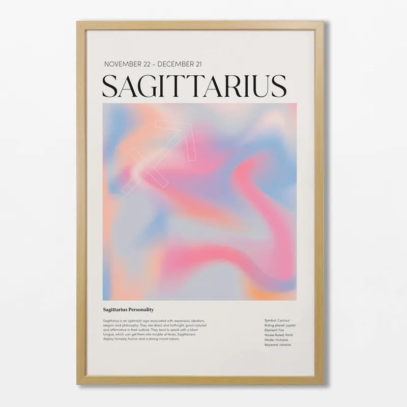 Signo Sagitario en Multicolor - Láminas, Uruguay | La Cuadrería
