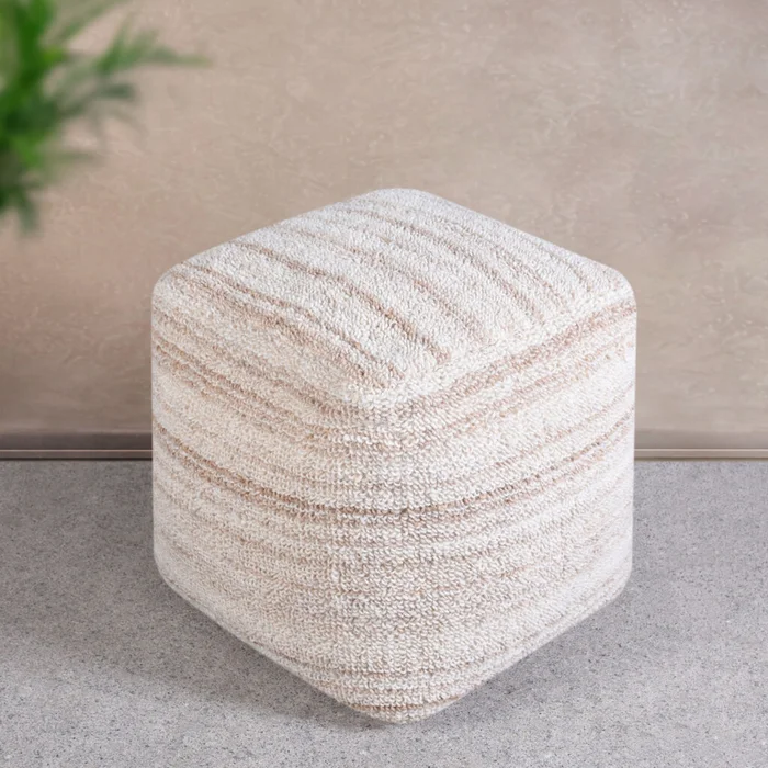 Pouf Gombe Lana Lana Natural en Beige - Textiles, Uruguay | Divino